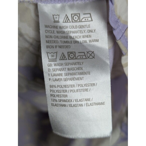 Denim & Company Floral Button Up Blouse Large - Picture 5 of 7